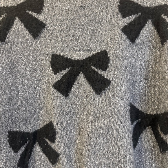 I.N. San Francisco Charcoal Sweater with Black Bow Details - Picture 8 of 10
